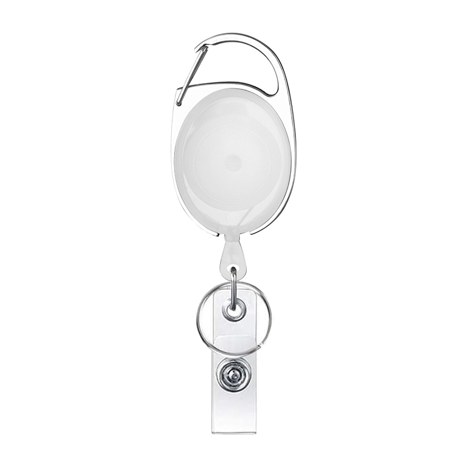 Wholesale Transparent Colorful Oval Zinc Alloy Retractable Keychain